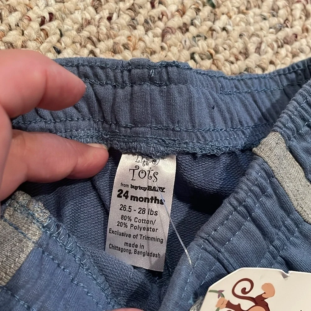 Little Tots Brand Toddler Blue Pants W/Pockets. 24 mos